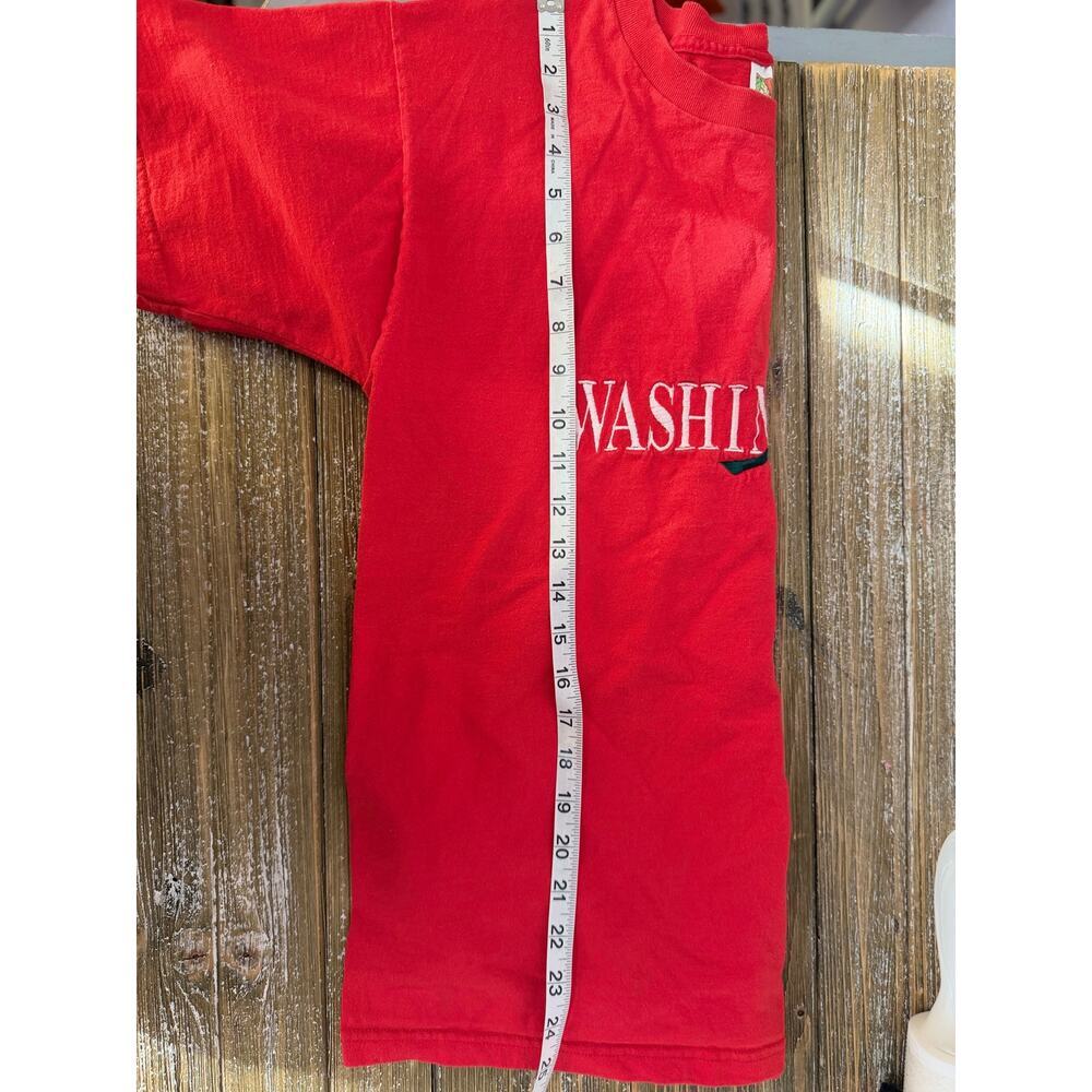 Vintage Washington DC T-Shirt Embroidered Red Rose Y2K M Americana Streetwear - Picture 7 of 7